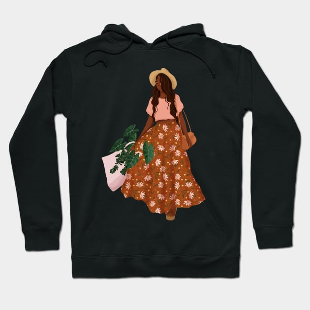 Plant Lady Shopping 7 Hoodie by Gush Art Studio 1